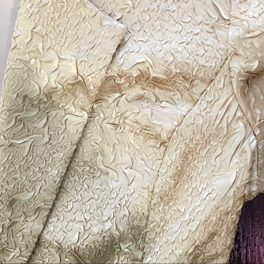 Vintage RIBKOFF Gold Blazer textured evening crystals - Picture 10 of 16